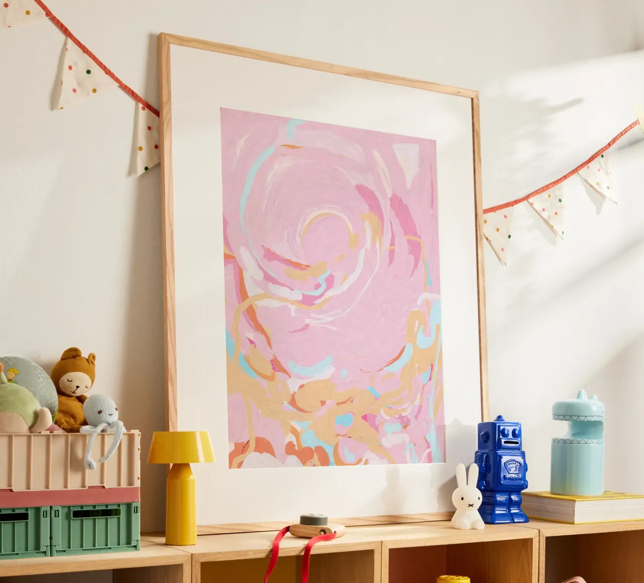 Blush Echoes: Soft Pastel Abstract in Pink Tones carta hahnemühle da mysteriouscoco