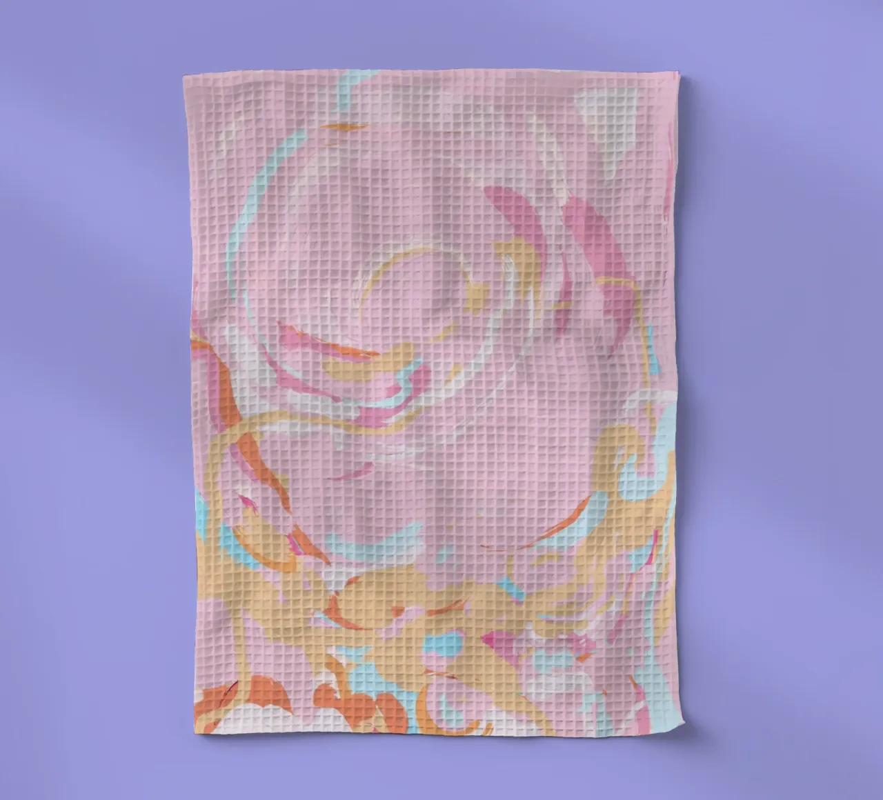 Blush Echoes: Soft Pastel Abstract in Pink Tones canovaccio da cucina da mysteriouscoco