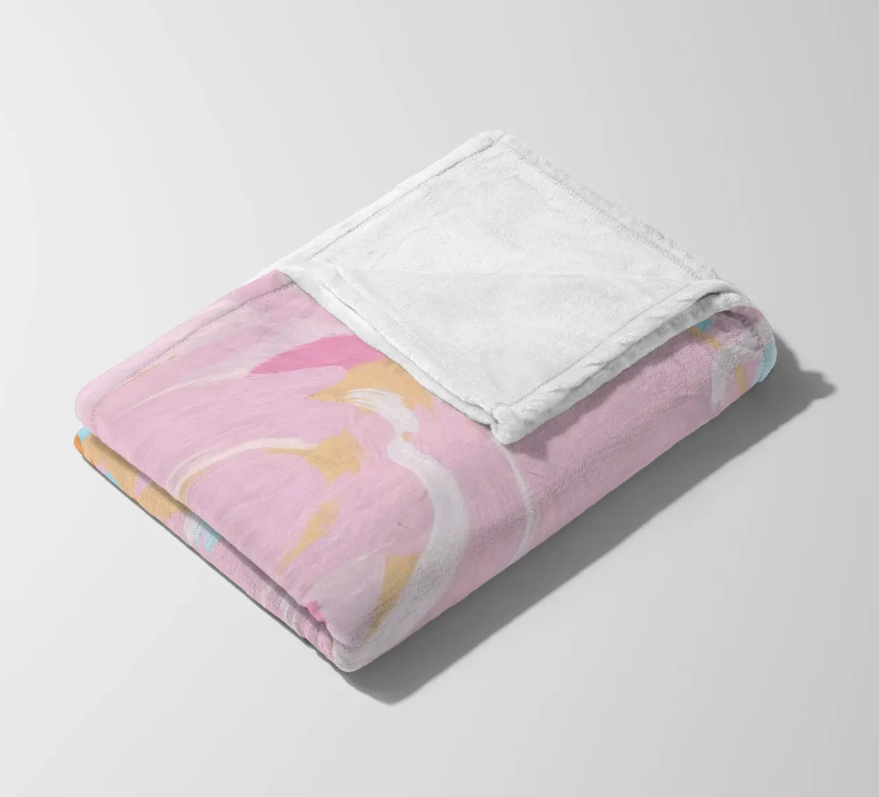 Blush Echoes: Soft Pastel Abstract in Pink Tones coperta in pile da mysteriouscoco