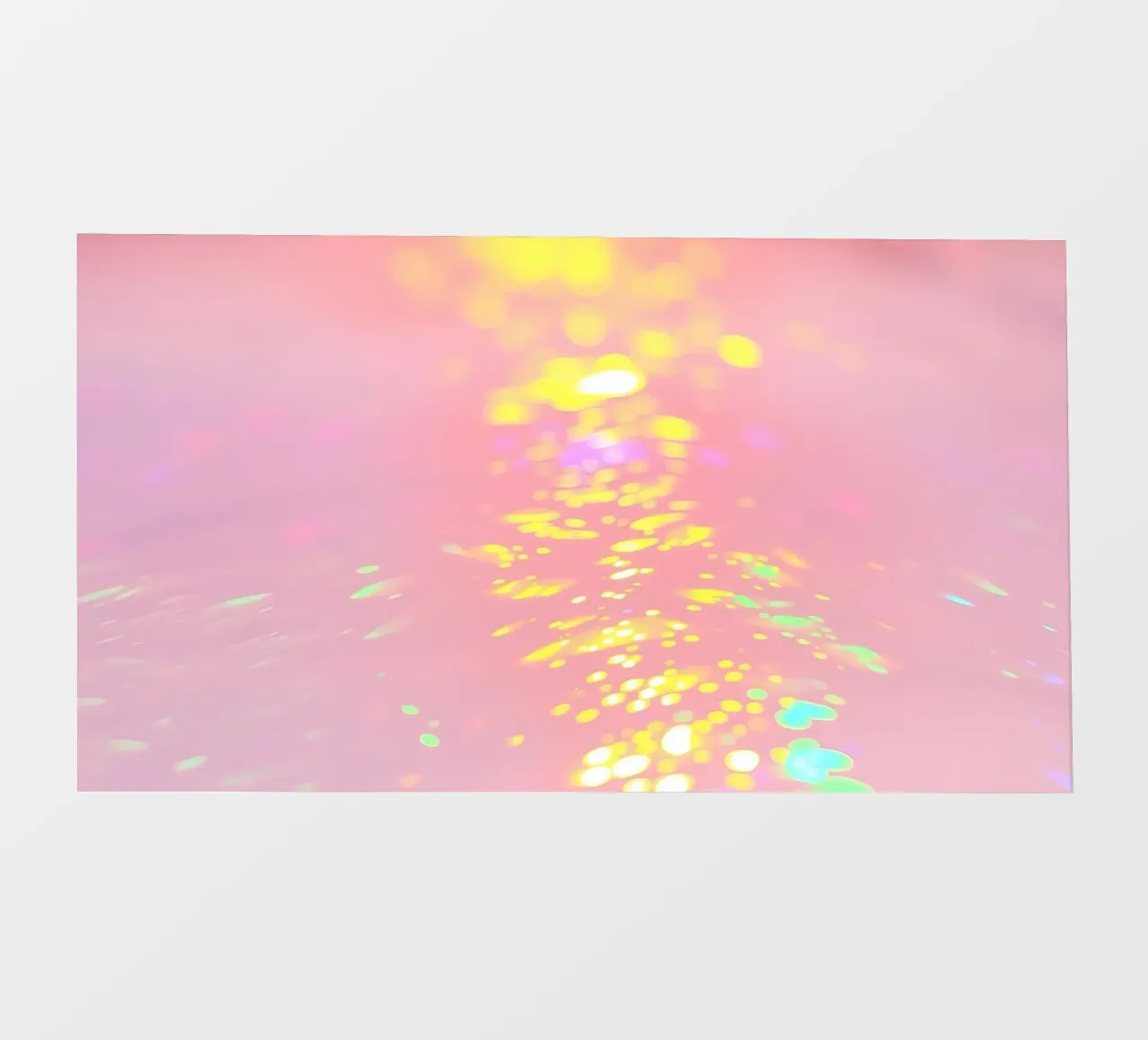 Reflets chatoyants d'une lumière colorée sur un art rose tendre bâche pvc de DesignDoodle