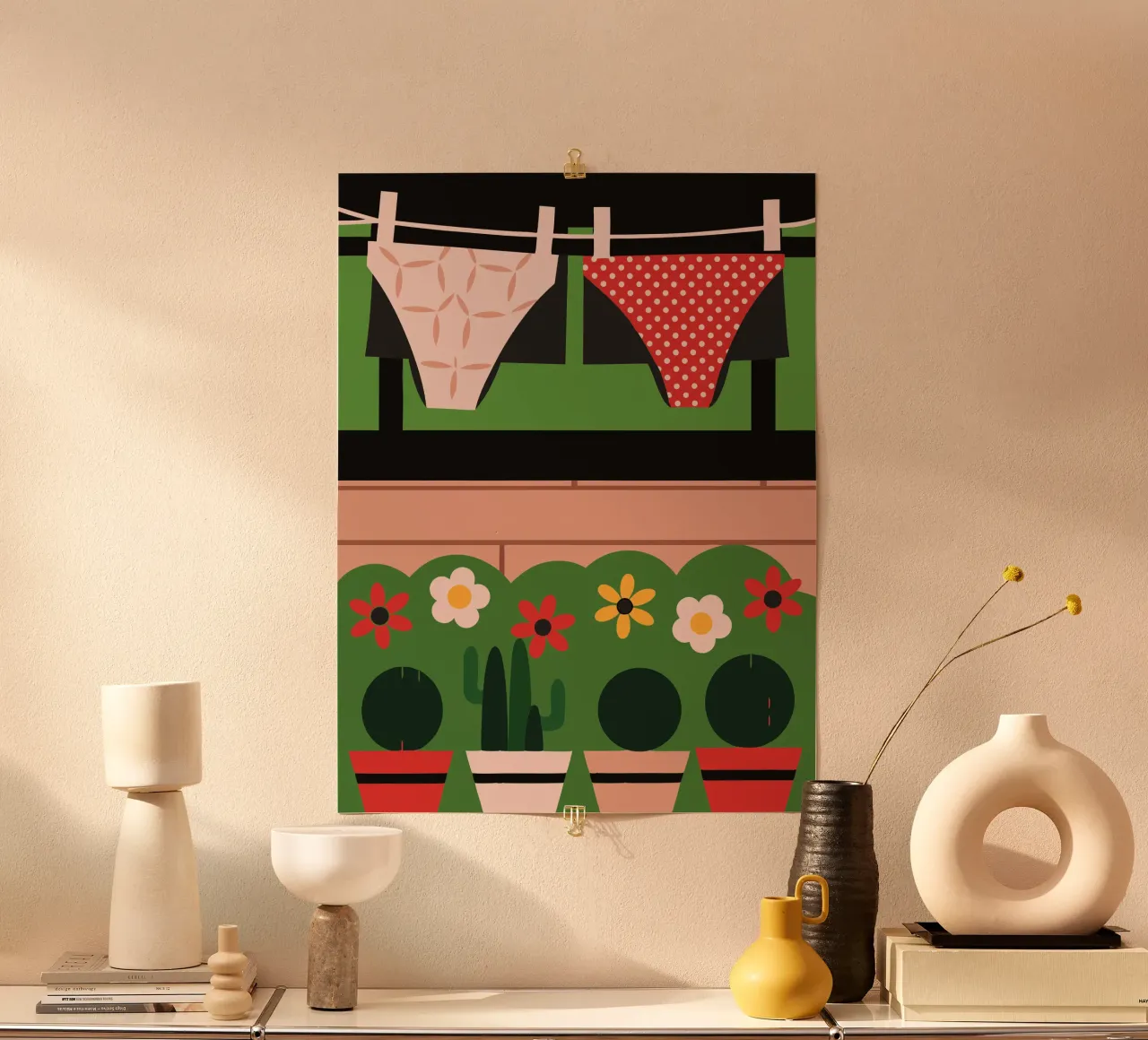 Asciugatura della biancheria intima poster da LOOK DIFFERENT