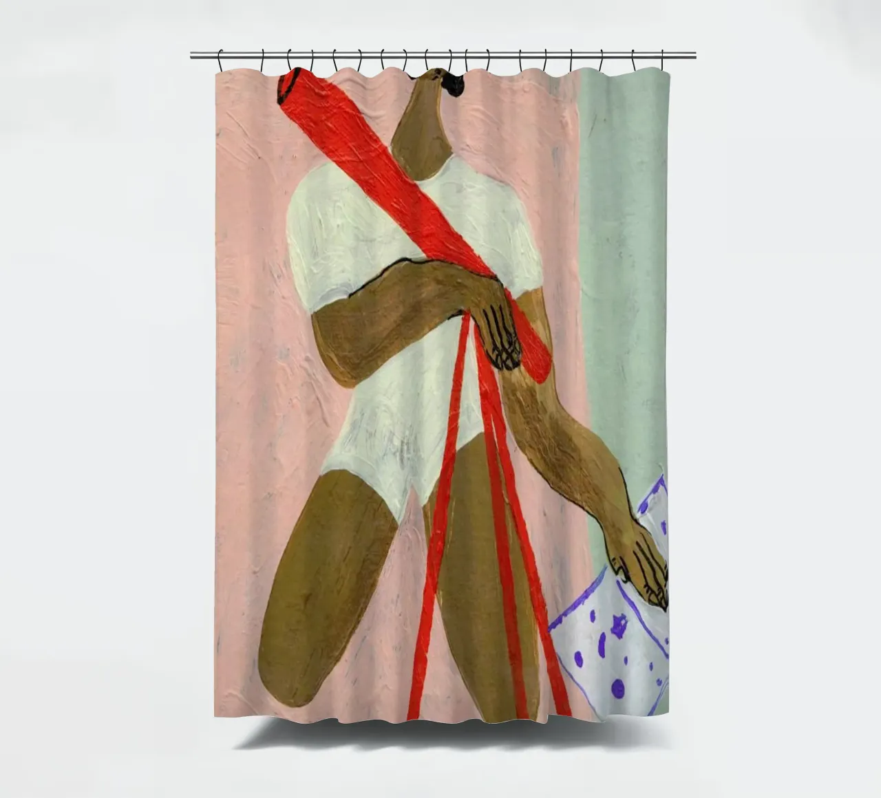 Universe Details shower curtain by Nudes and Croissants
