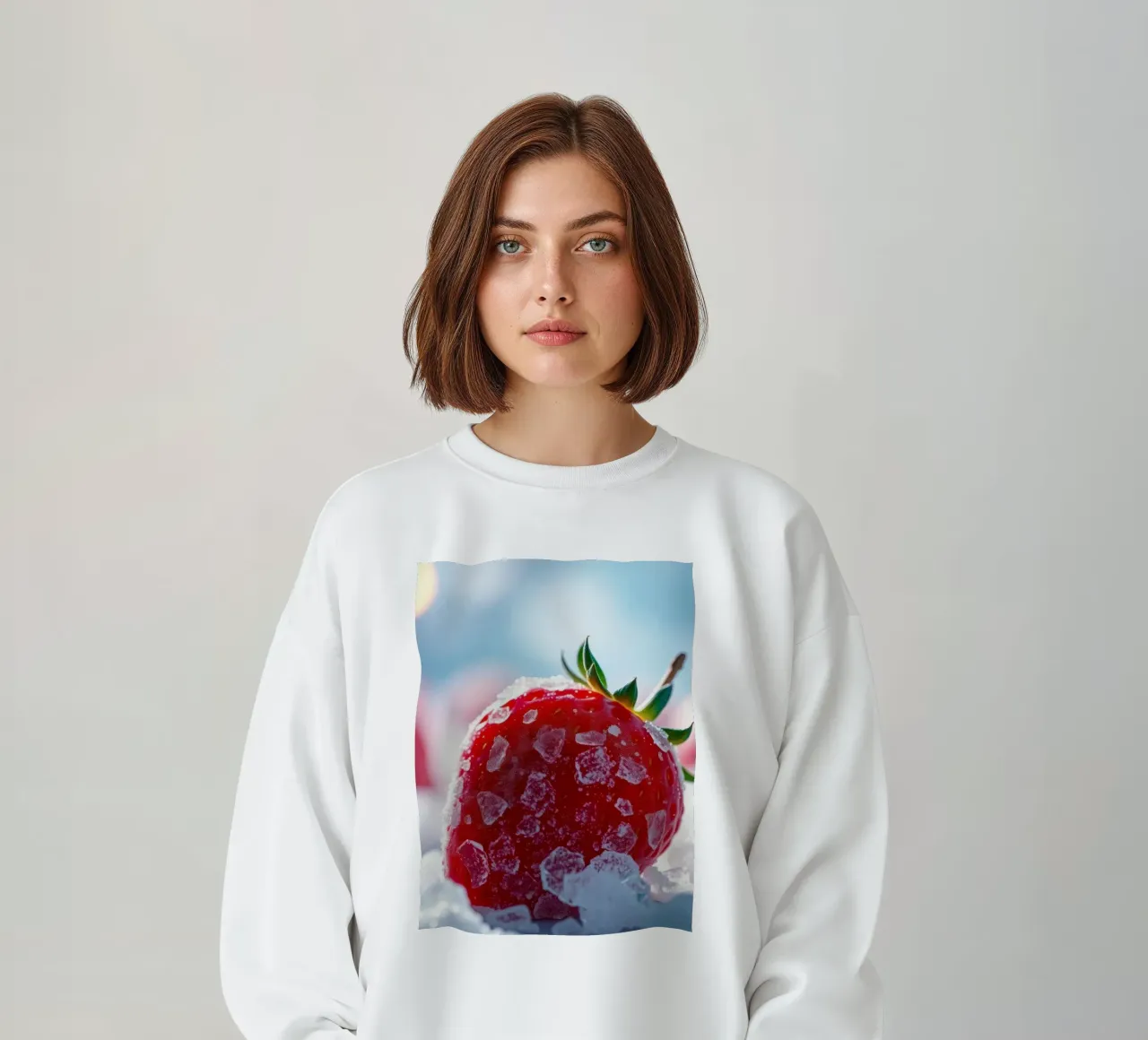 Fragole fresche circondate da cristalli di ghiaccio felpa da DesignDoodle