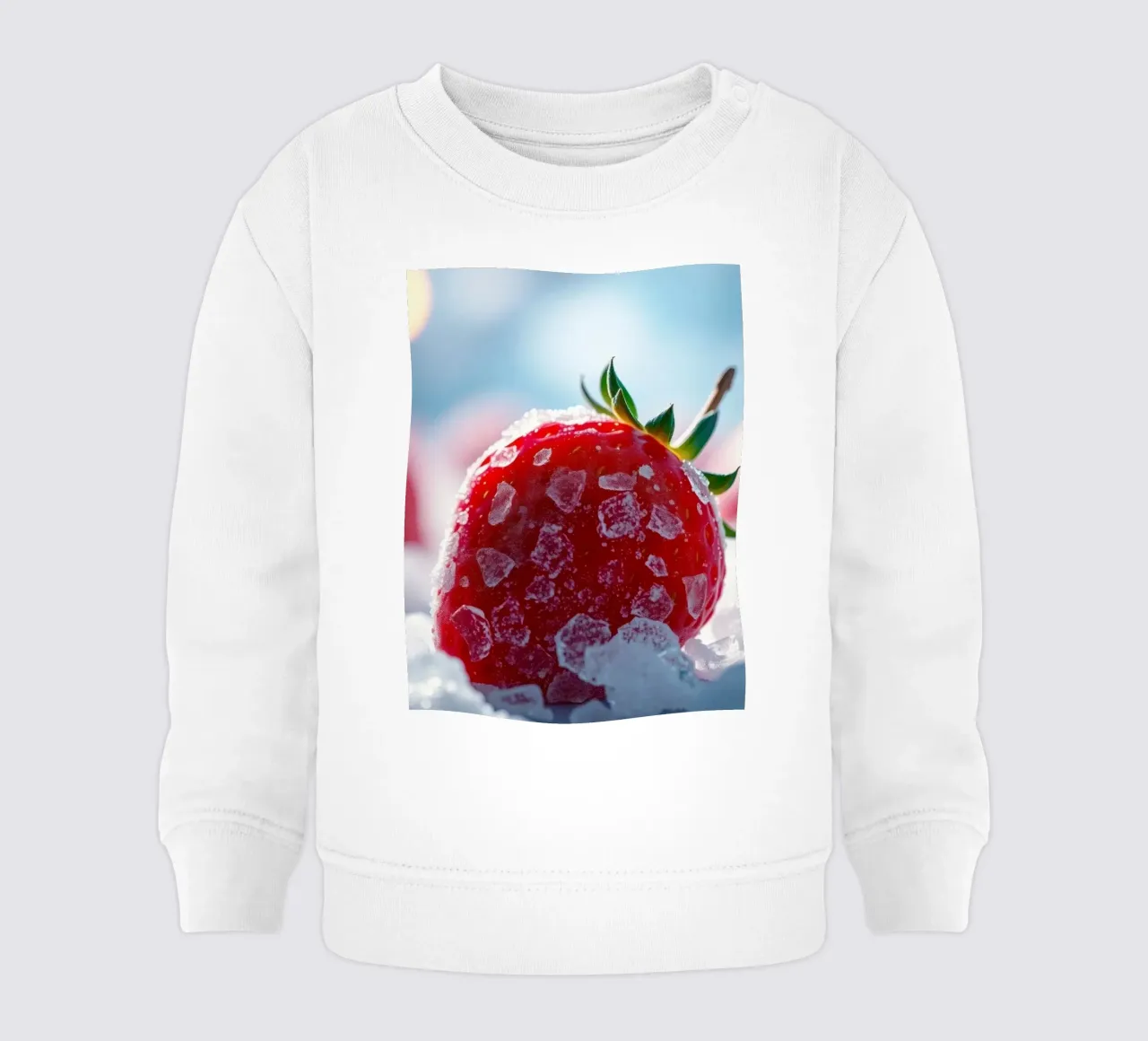 Fragole fresche circondate da cristalli di ghiaccio felpa neonato da DesignDoodle