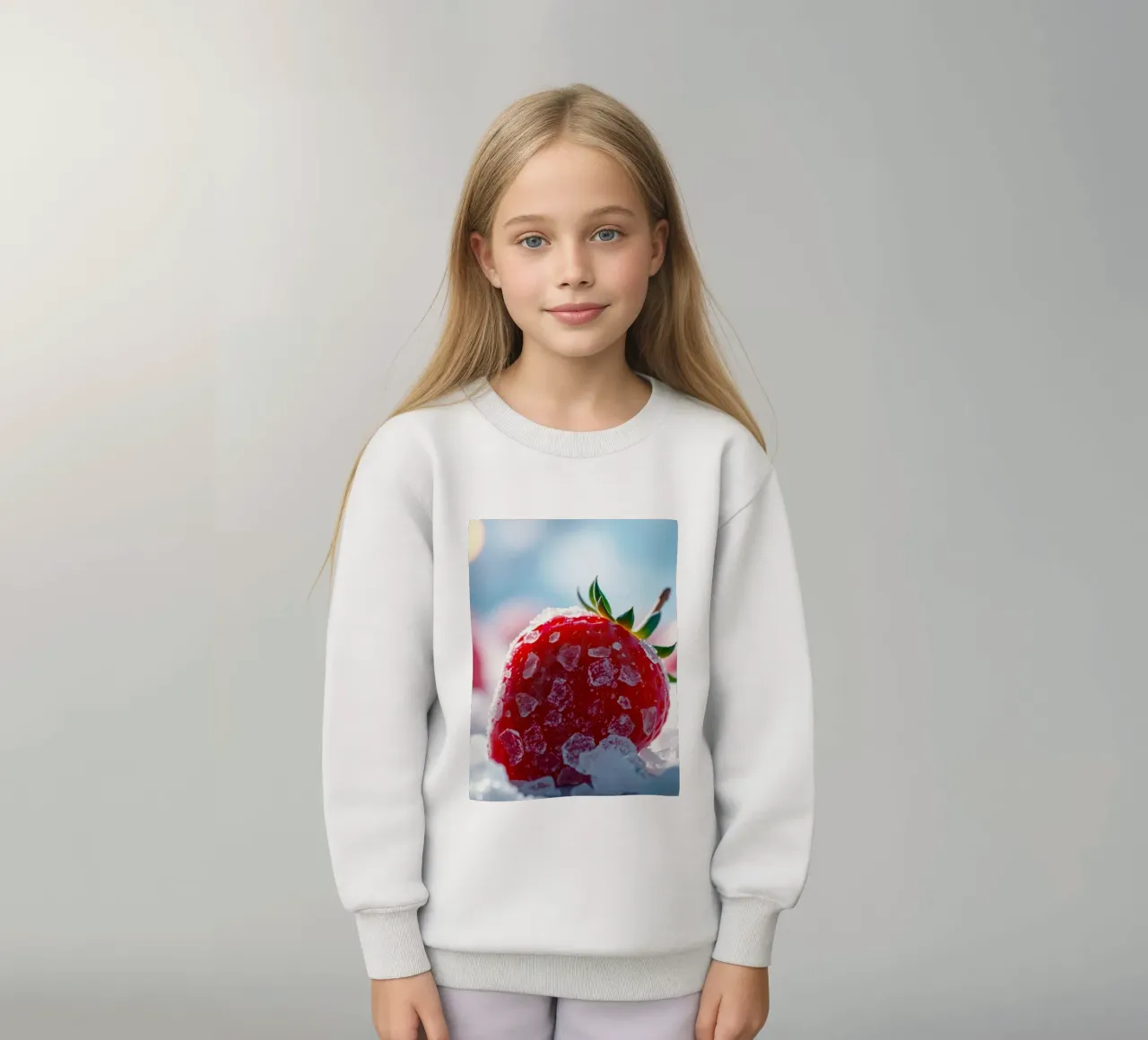 Fragole fresche circondate da cristalli di ghiaccio felpa bambino da DesignDoodle