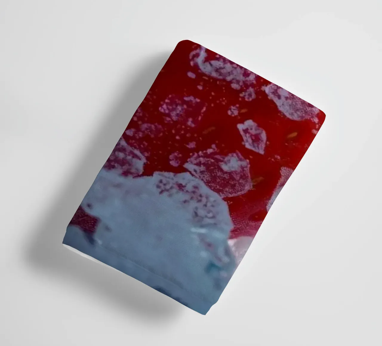 Fresh strawberries surrounded by ice crystals towel by DesignDoodle