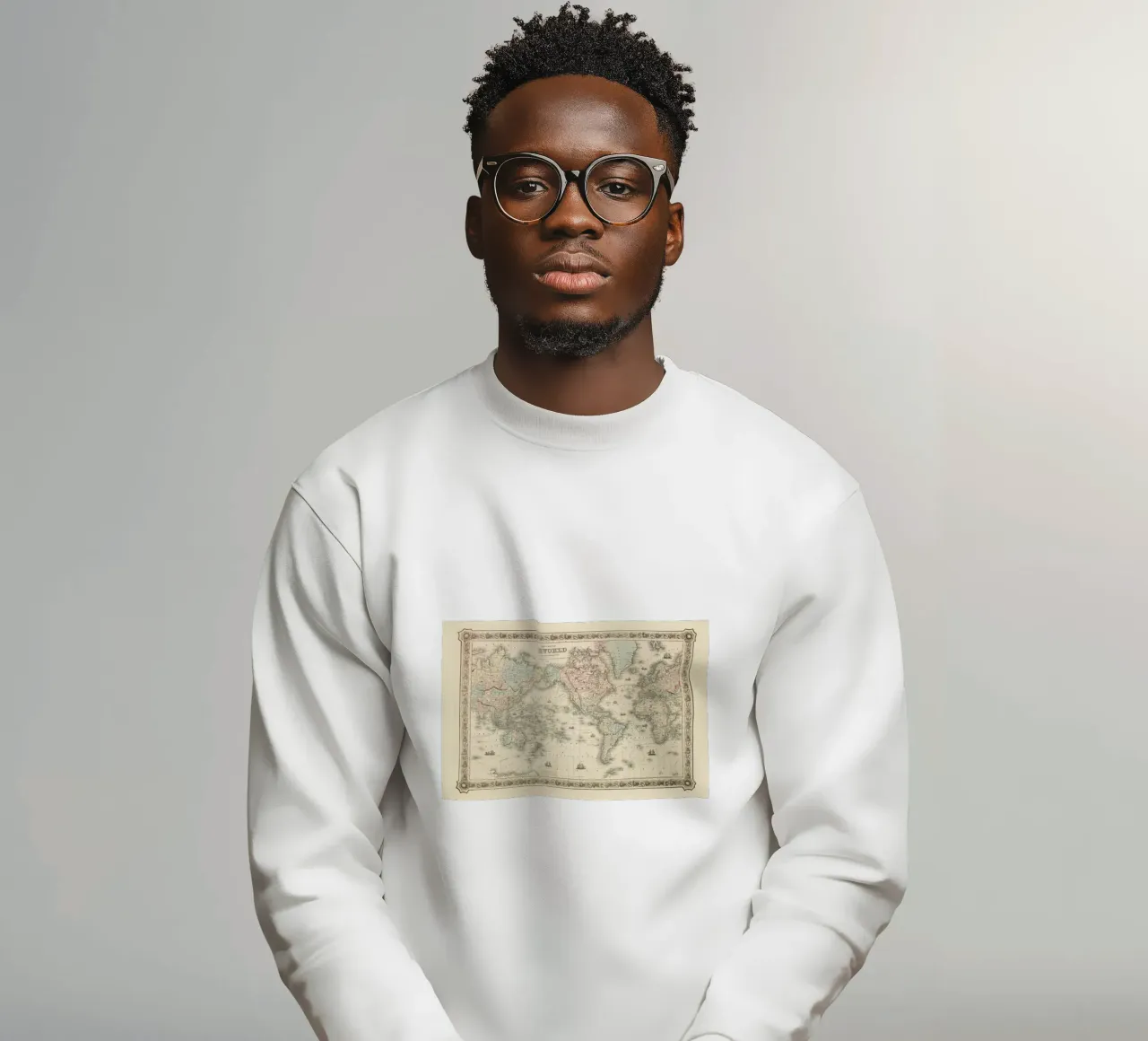 Colton's Map of the World felpa da Vintage by JUNIQE