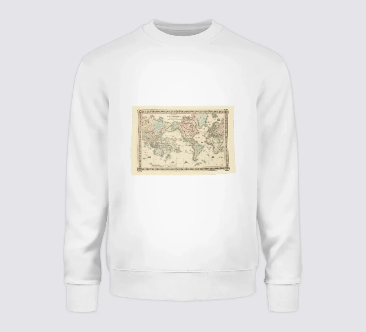 Colton's Map of the World sweat de Vintage by JUNIQE
