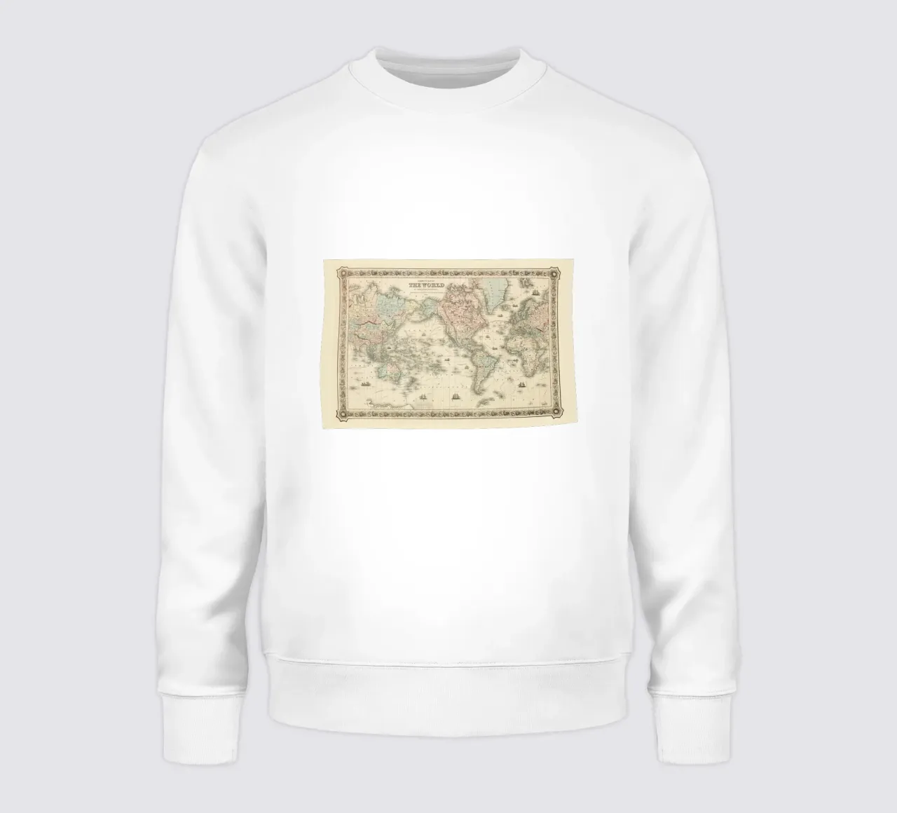 Colton's Map of the World felpa da Vintage by JUNIQE