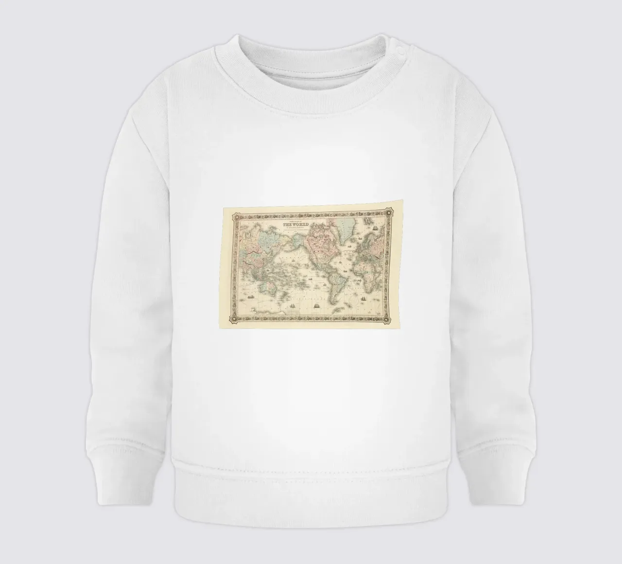 Colton's Map of the World felpa neonato da Vintage by JUNIQE