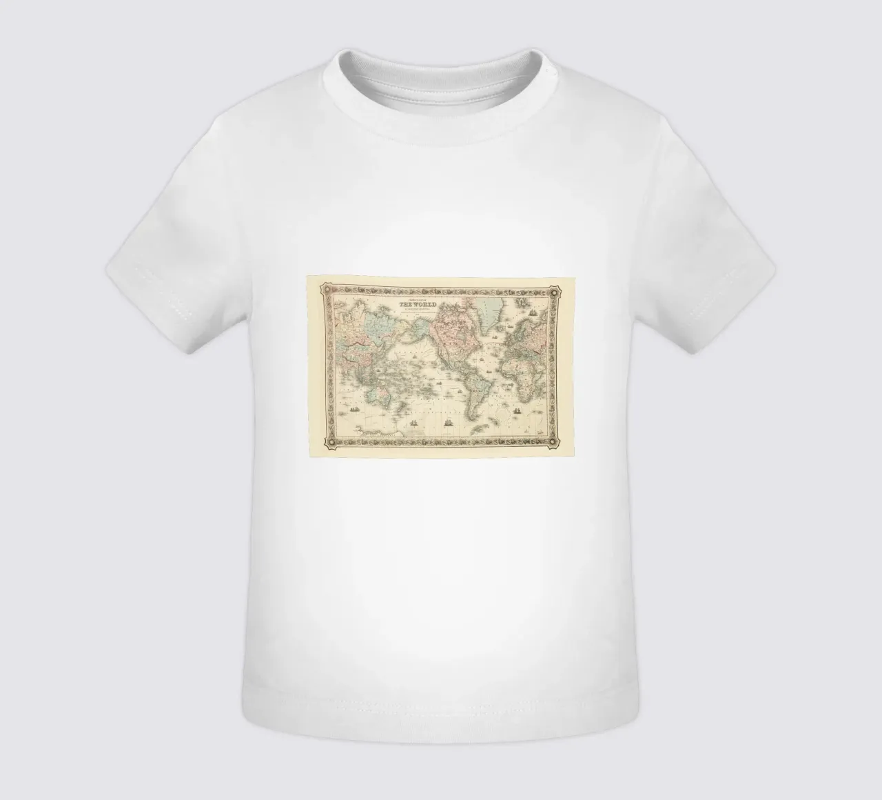 Colton's Map of the World maglietta neonato da Vintage by JUNIQE