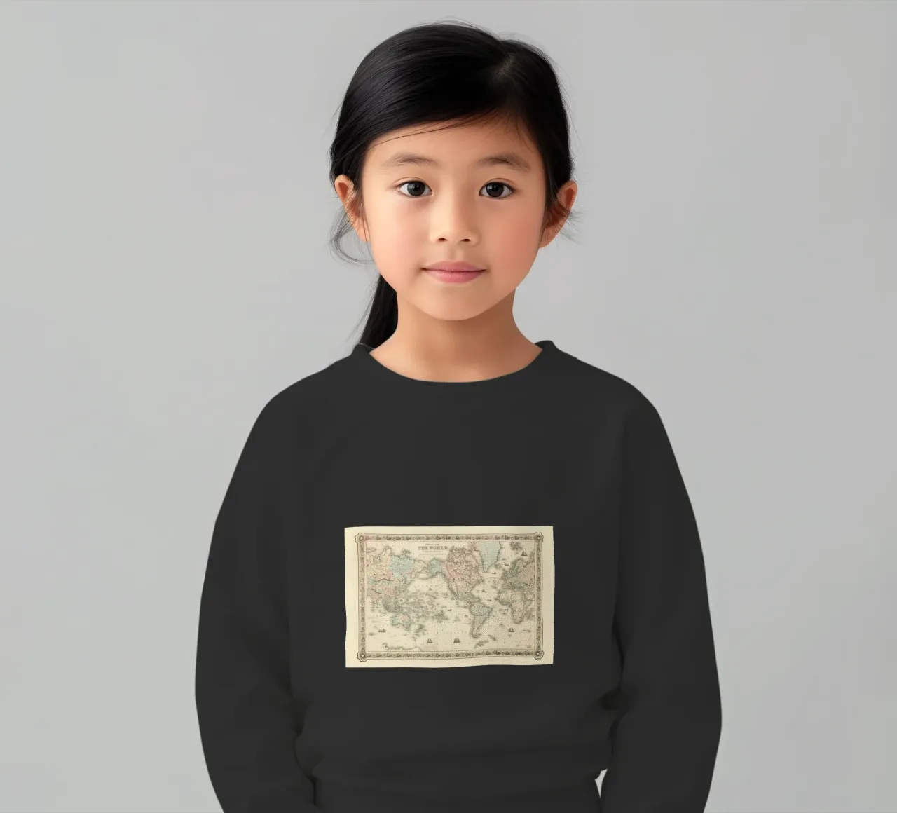 Colton's Map of the World felpa bambino da Vintage by JUNIQE