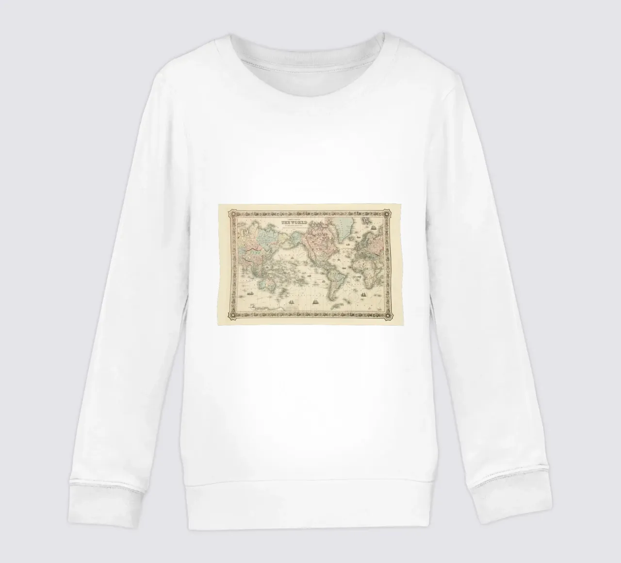 Colton's Map of the World felpa bambino da Vintage by JUNIQE