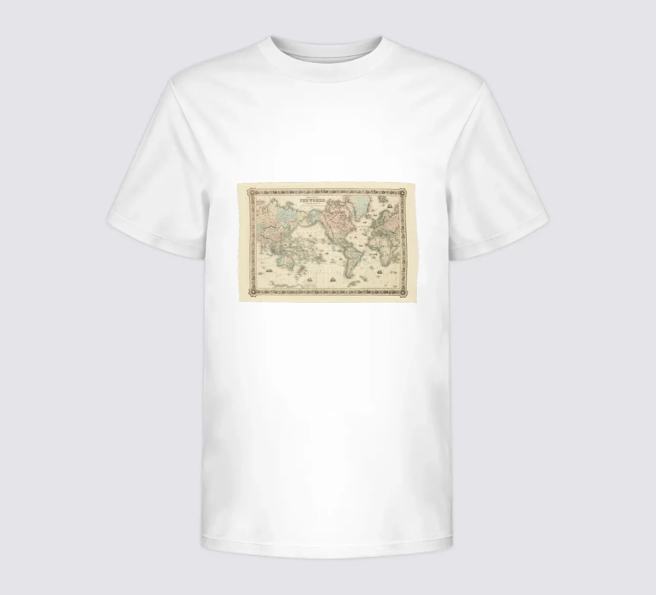 Colton's Map of the World t-shirt bambini da Vintage by JUNIQE