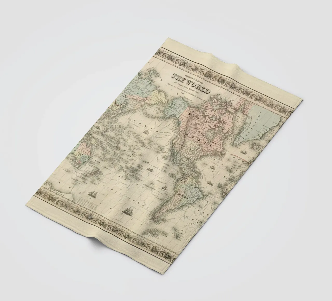 Colton's Map of the World coperta in pile da Vintage by JUNIQE
