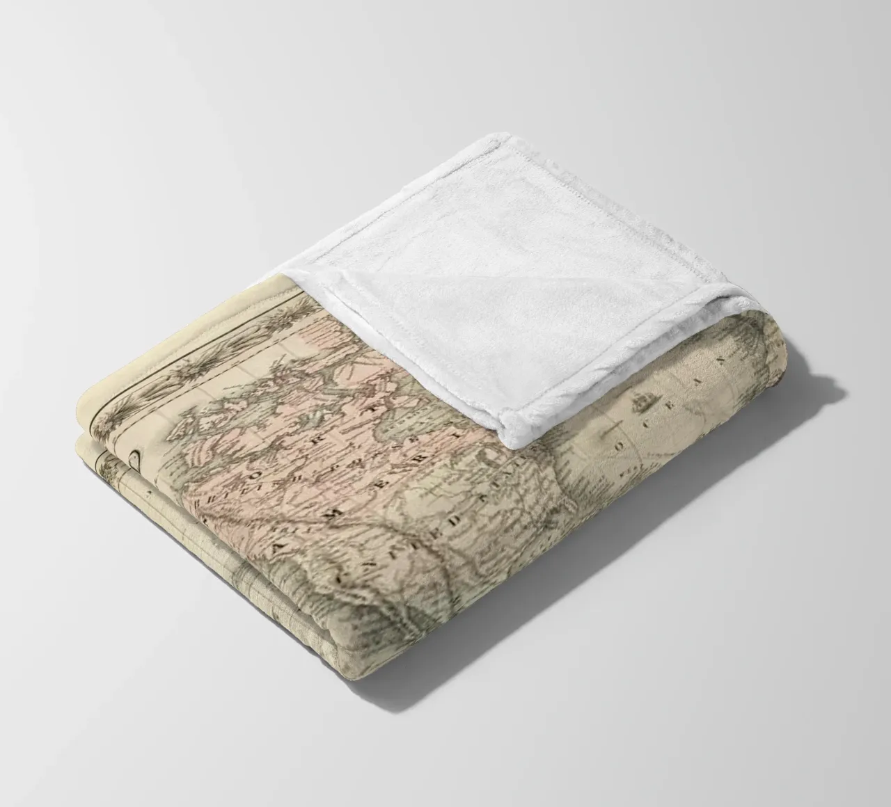 Colton's Map of the World coperta in pile da Vintage by JUNIQE