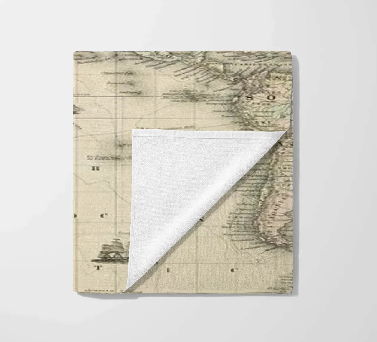 Colton's Map of the World telo mare da Vintage by JUNIQE