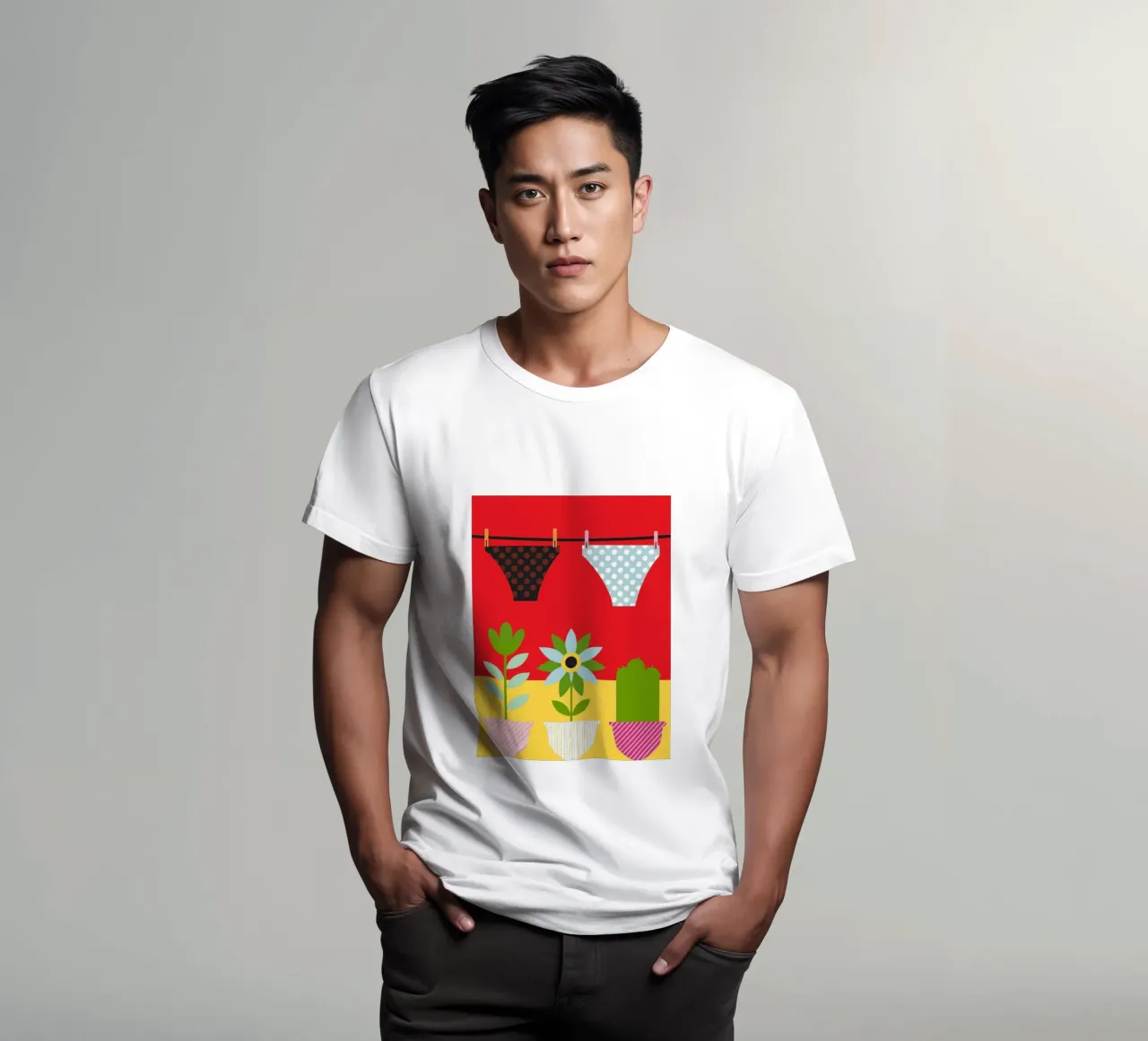 Underwear Drying t-shirt by LOOK DIFFERENT