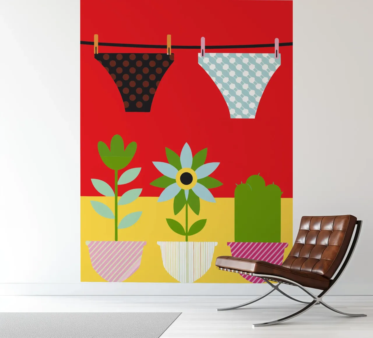 Underwear Drying photo wallpaper by LOOK DIFFERENT