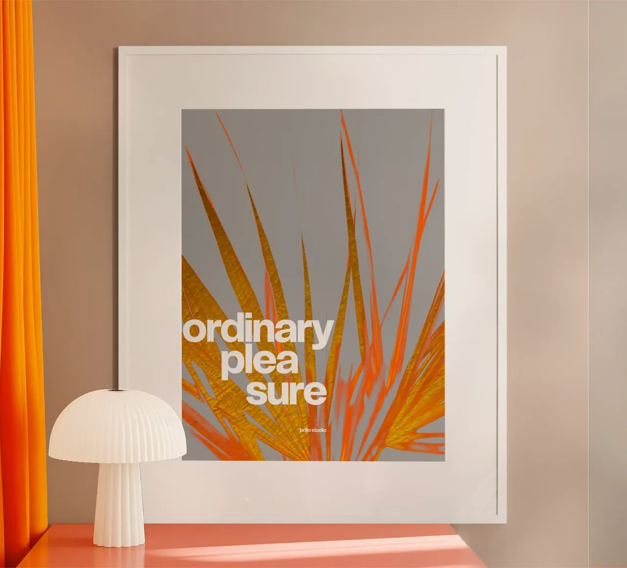 Piacere ordinario poster con telaio in plastica da Brillo Studio