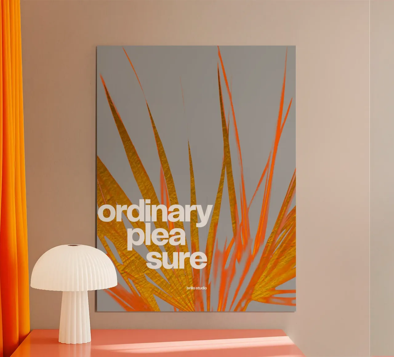 Piacere ordinario poster con telaio in plastica da Brillo Studio