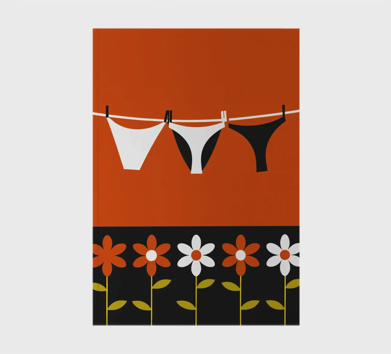 Underwear Drying notebook by LOOK DIFFERENT