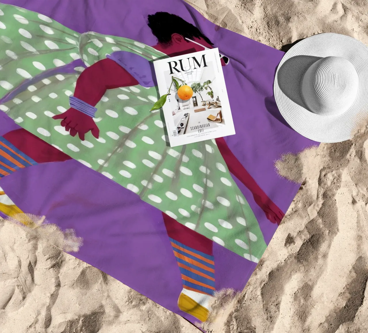 Bold Step Forward beach towel by Aether Brush