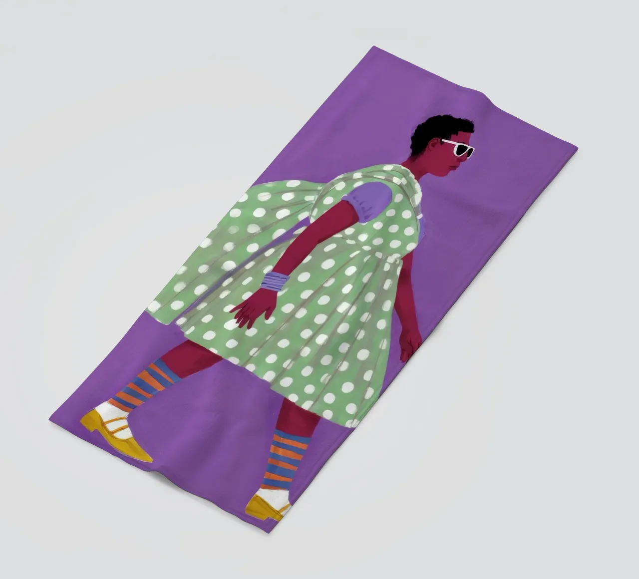 Bold Step Forward beach towel by Aether Brush