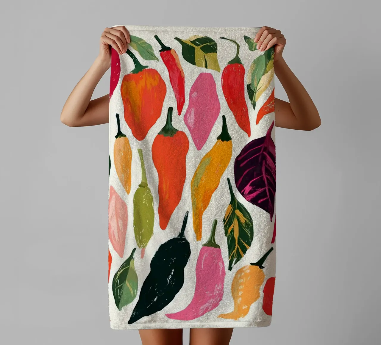 The Peppers asciugamano da bagno da Gypsy Galleria