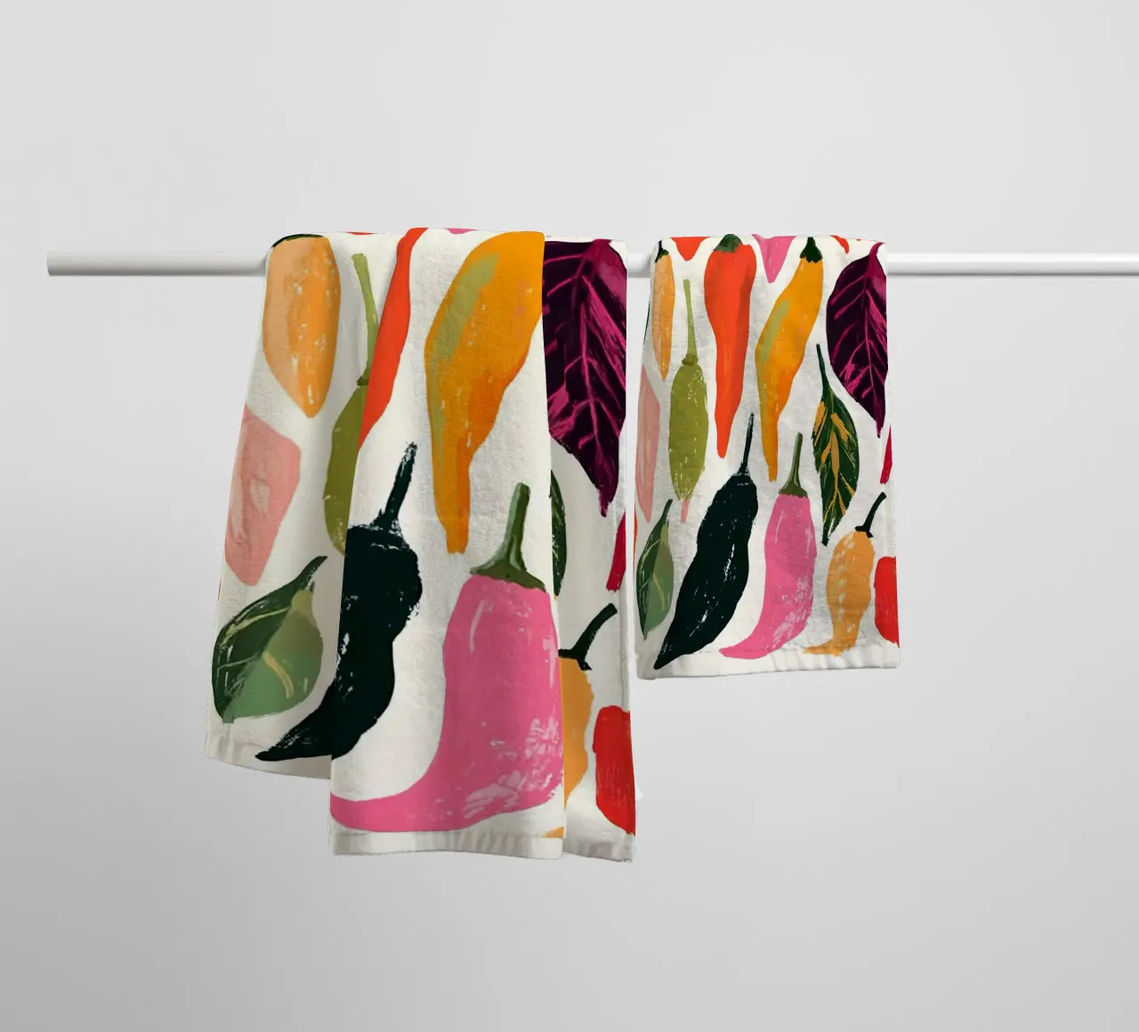 The Peppers asciugamano da bagno da Gypsy Galleria