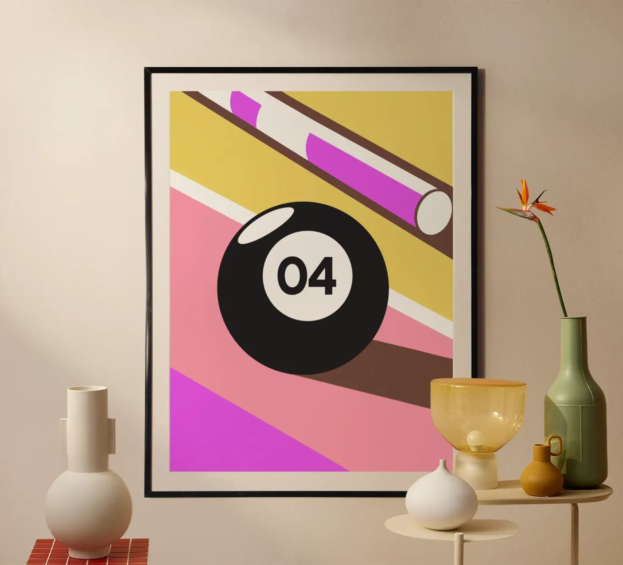 Palle da biliardo poster con telaio in plastica da LOOK DIFFERENT