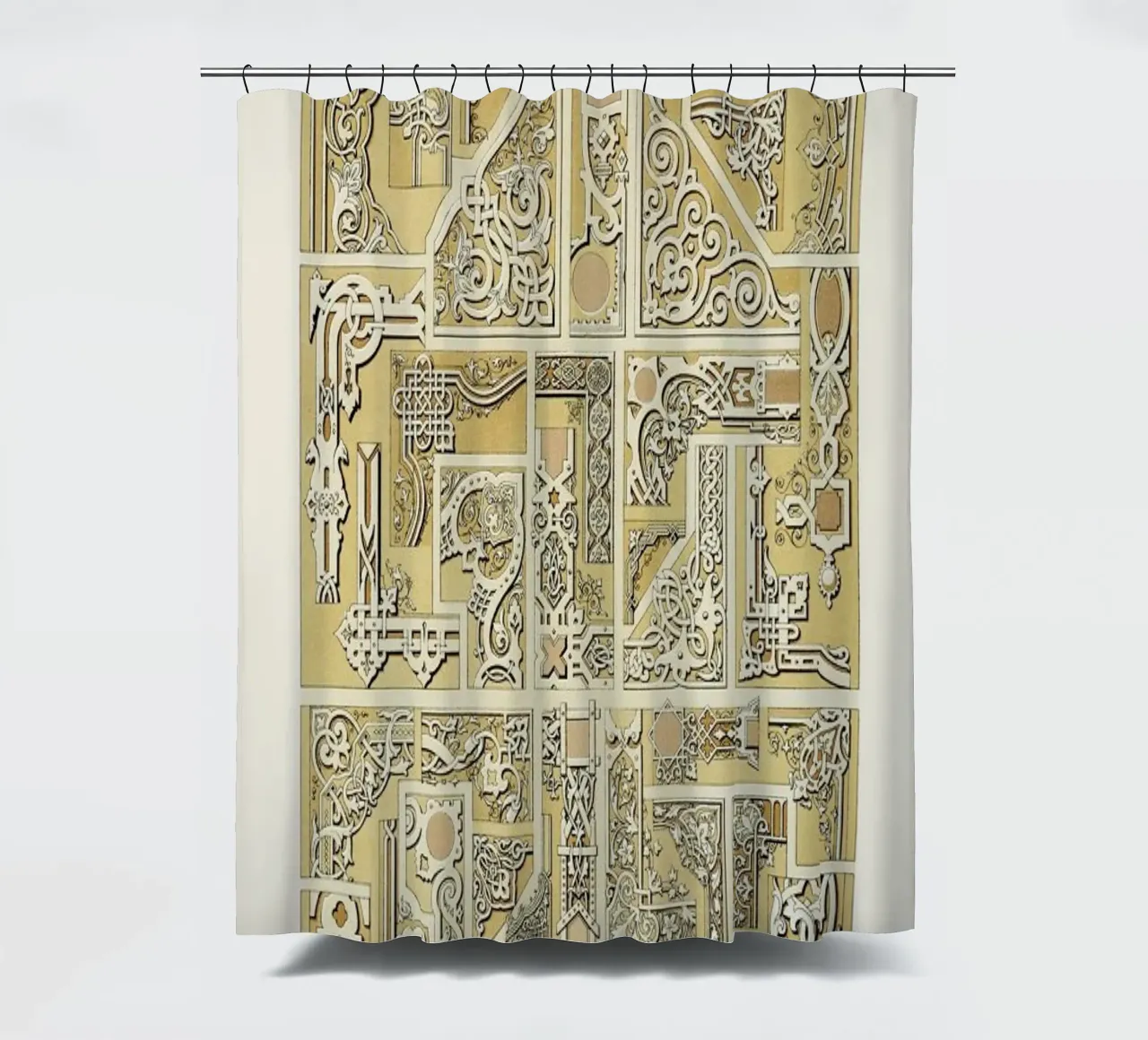 Racinet -  Russian Ornamental Pattern shower curtain by Vintage by JUNIQE