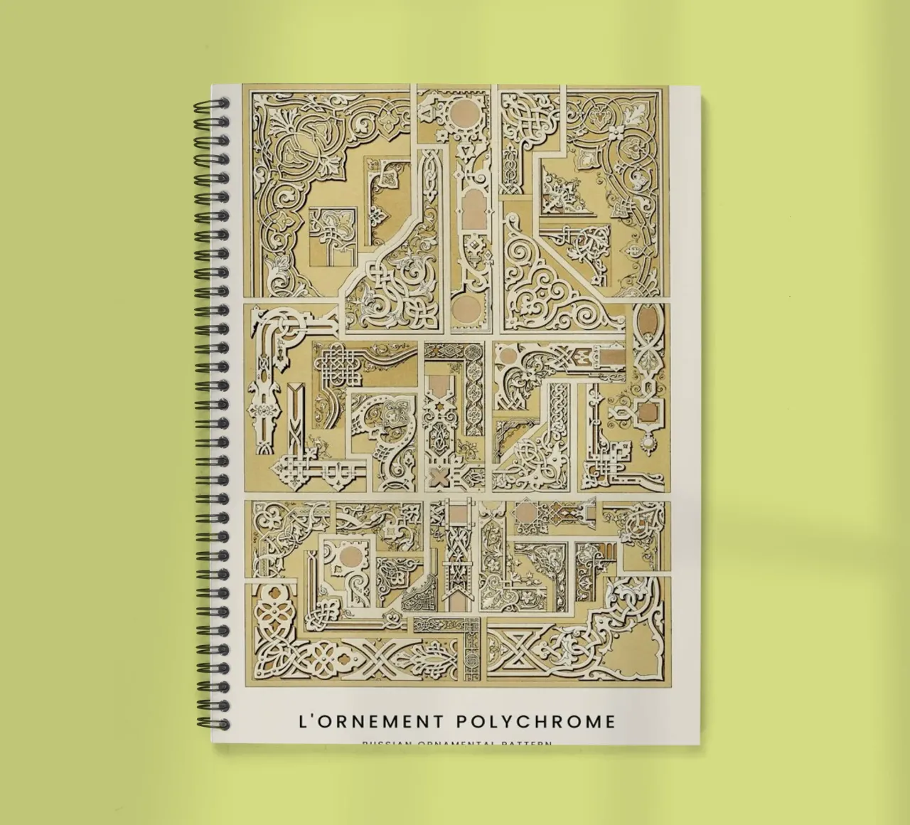 Racinet -  Russian Ornamental Pattern spiral notebook by Vintage by JUNIQE