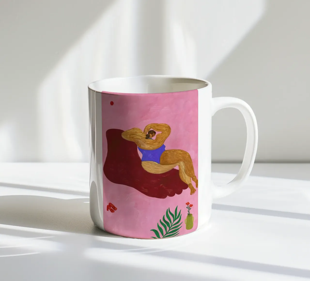 Sculpture tazza in ceramica da Nudes and Croissants