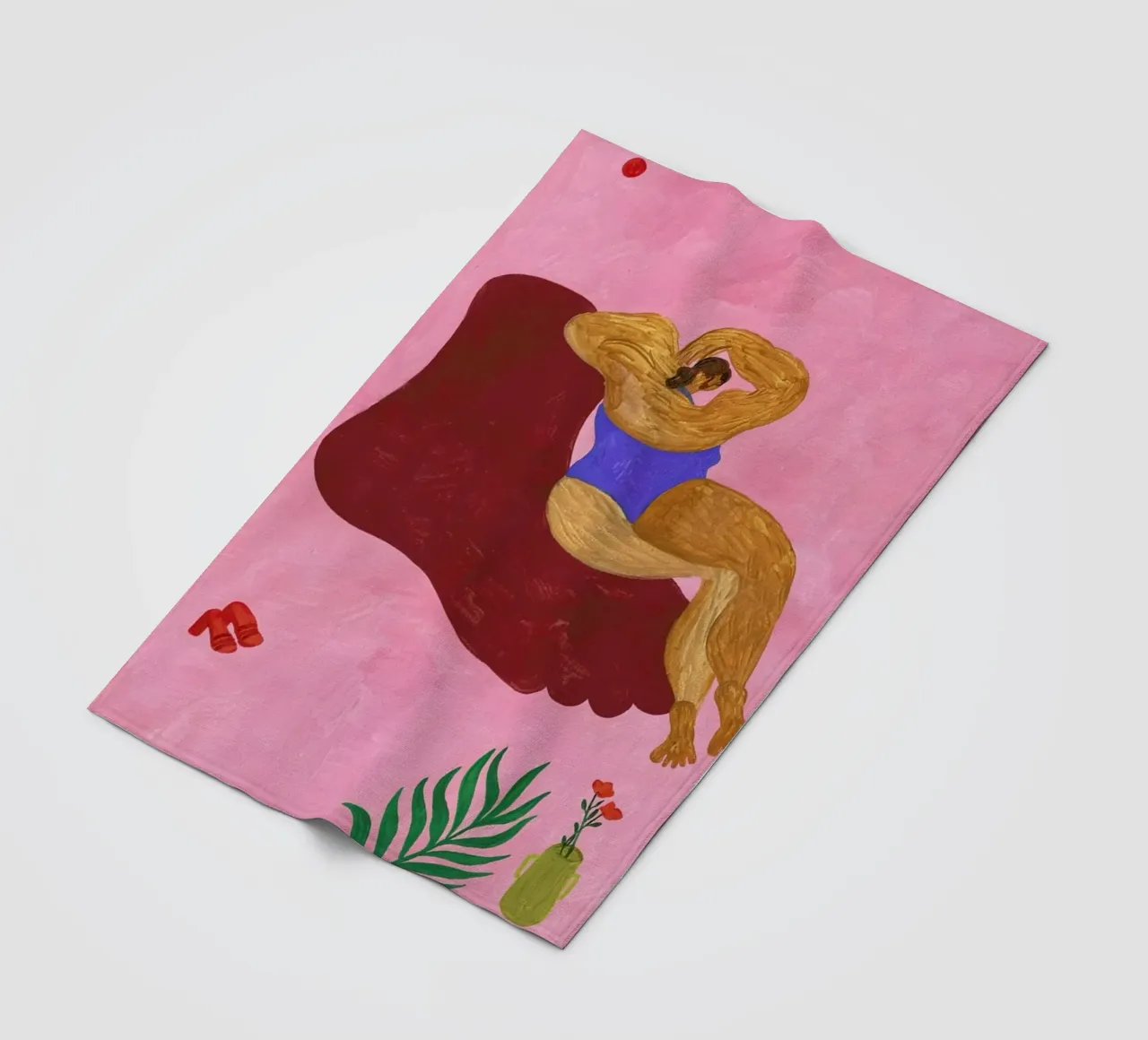Sculpture fleece blanket by Nudes and Croissants