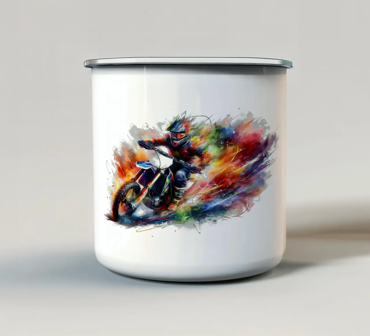 pilota di motocross tazza in smalto da ARTVI-SHOP
