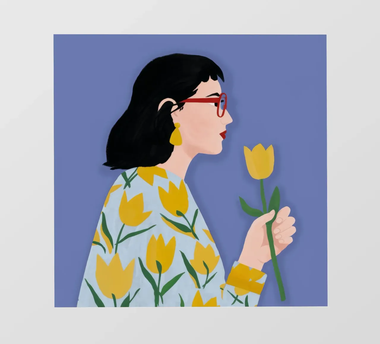 Passeggiata in fiore giallo telo in pvc da Aether Brush