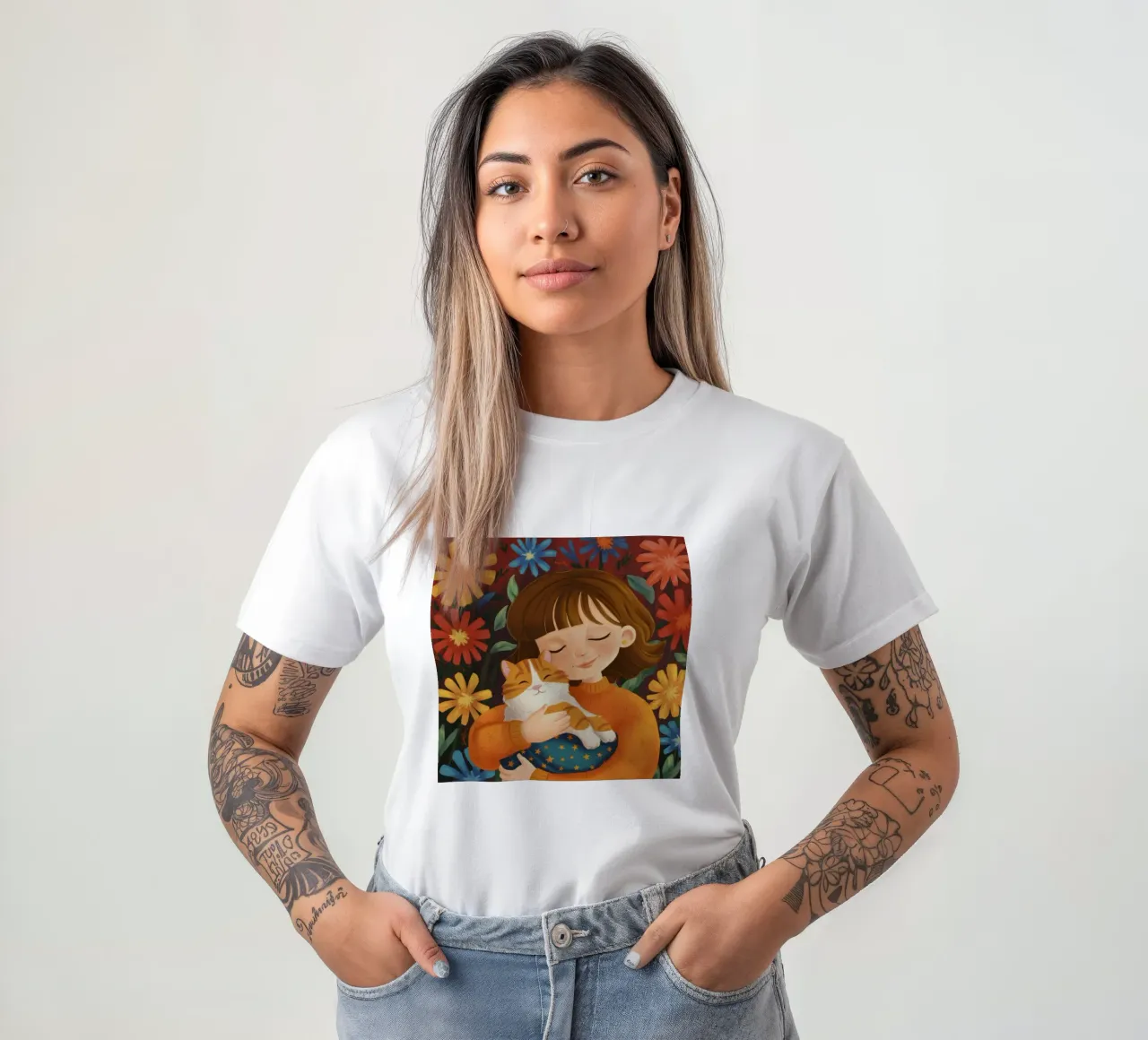 Scena dell'abbraccio compassionevole t-shirt da Aether Brush