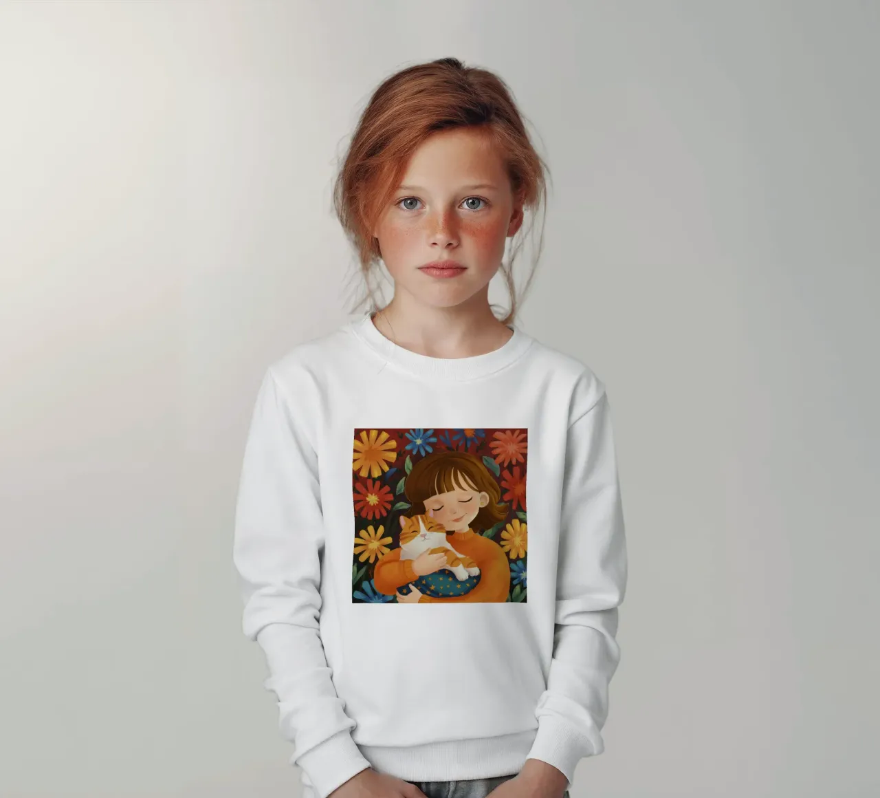 Compassionate Hug Scene kids sweatshirt by Aether Brush