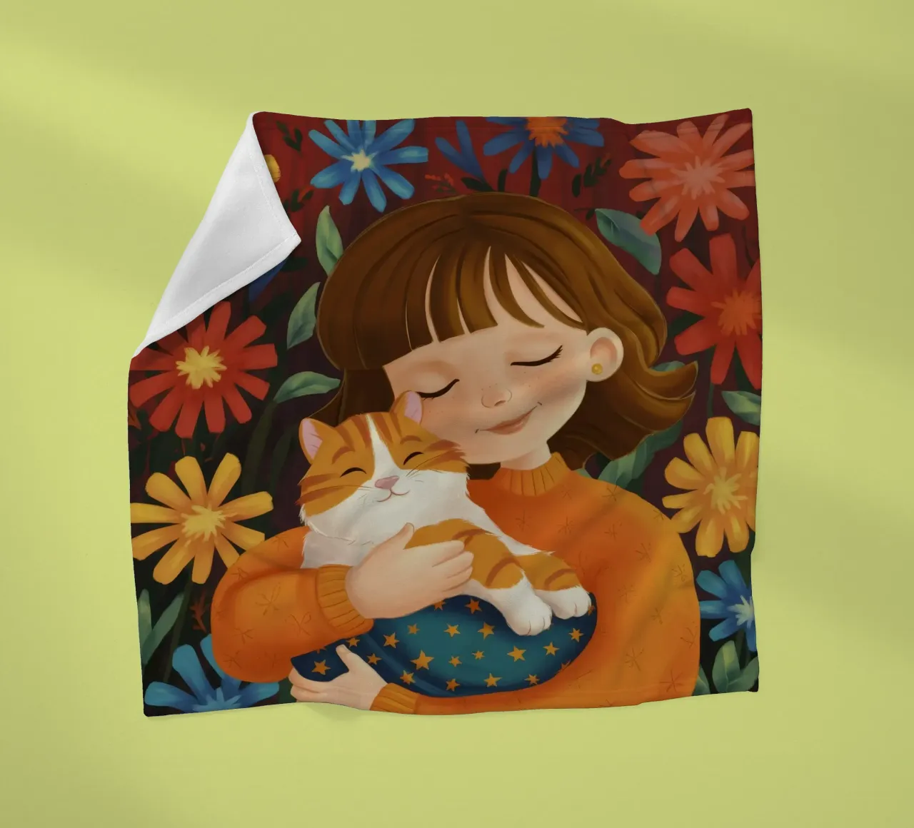 Scena dell'abbraccio compassionevole coperta in pile da Aether Brush
