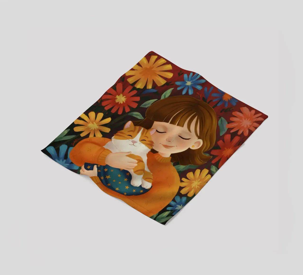 Scena dell'abbraccio compassionevole coperta in pile da Aether Brush