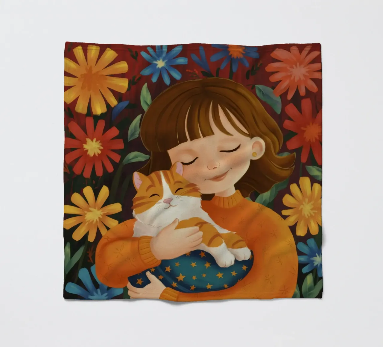Scena dell'abbraccio compassionevole coperta in pile da Aether Brush