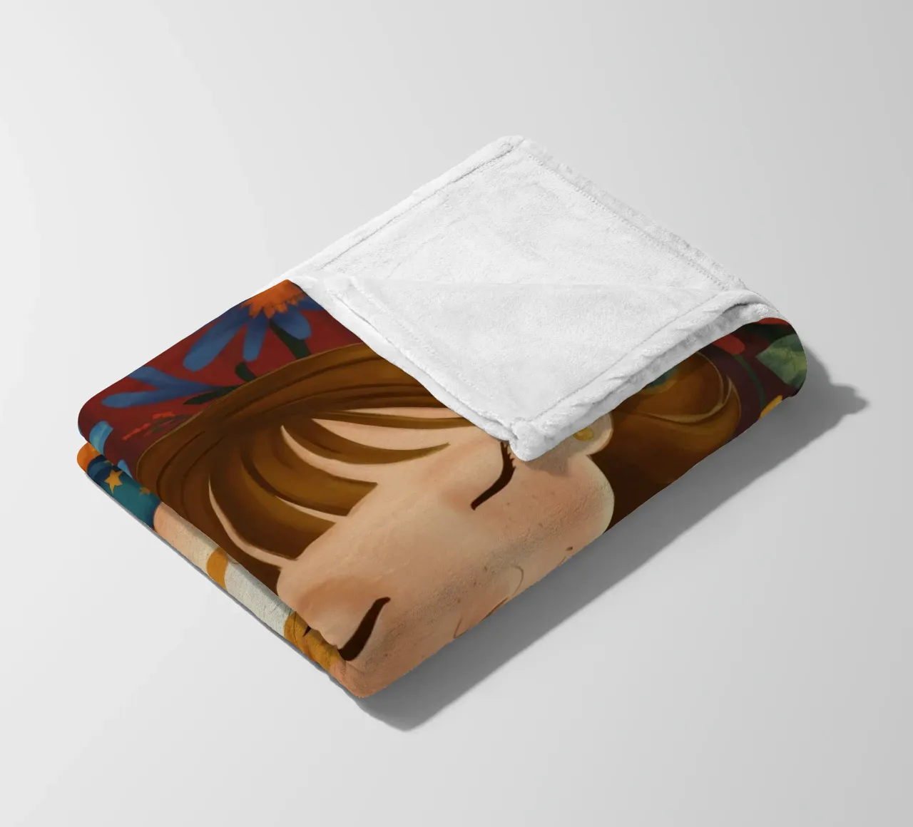 Scena dell'abbraccio compassionevole coperta in pile da Aether Brush