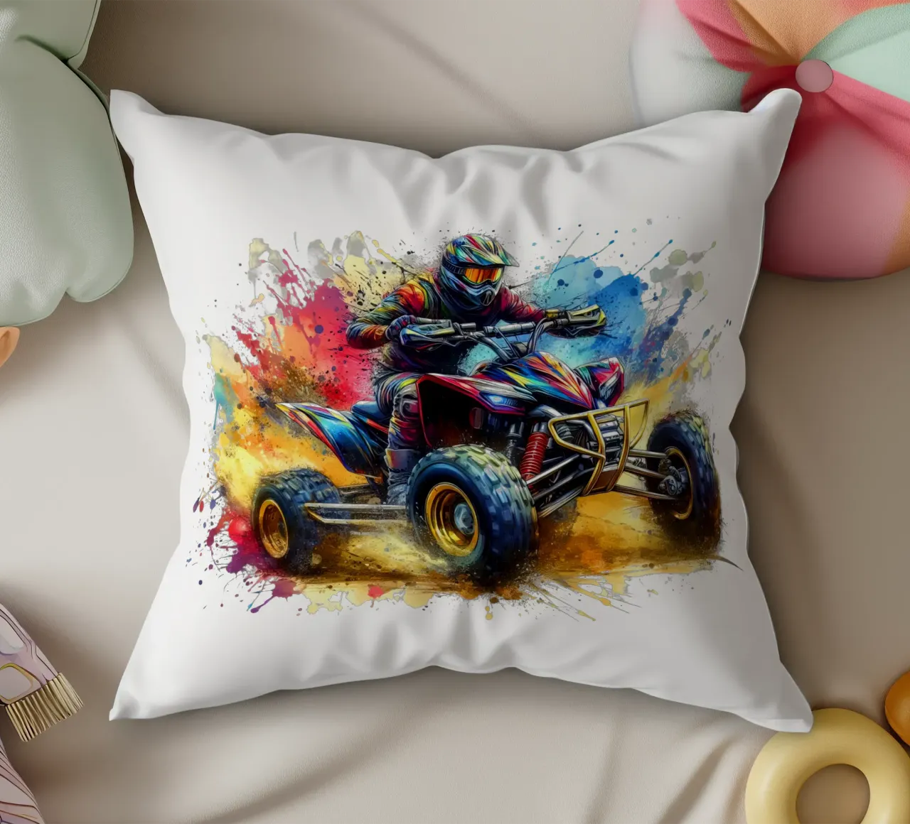 pilota di quad-ATV da corsa cuscino da 🎁 ARTVI-SHOP