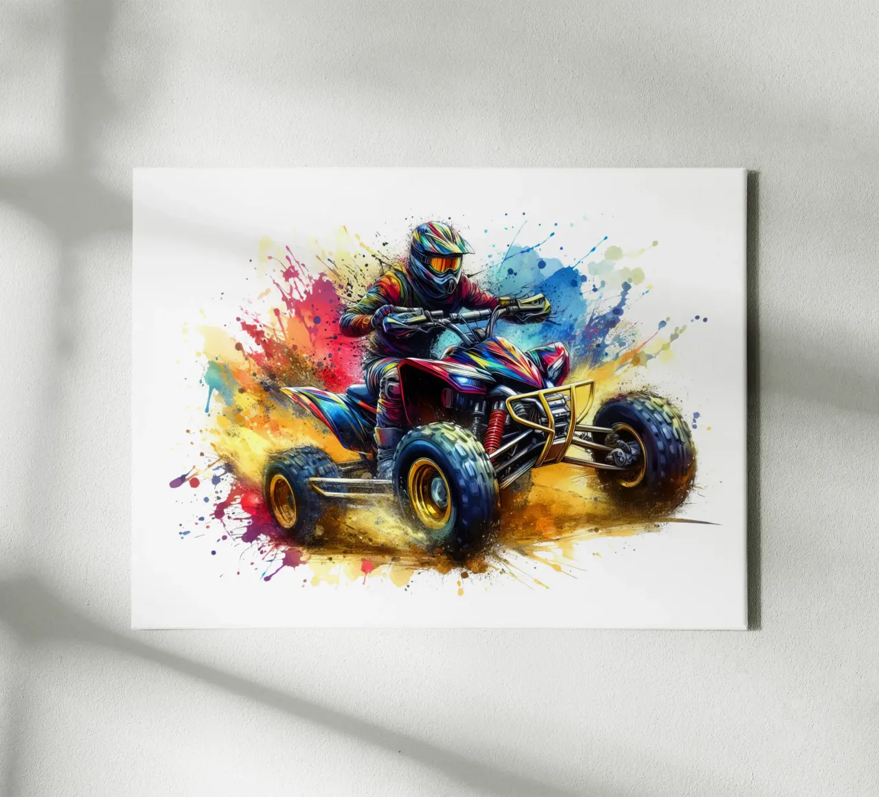pilota di quad-ATV da corsa tela con Cornice a cassetta da 🎁 ARTVI-SHOP