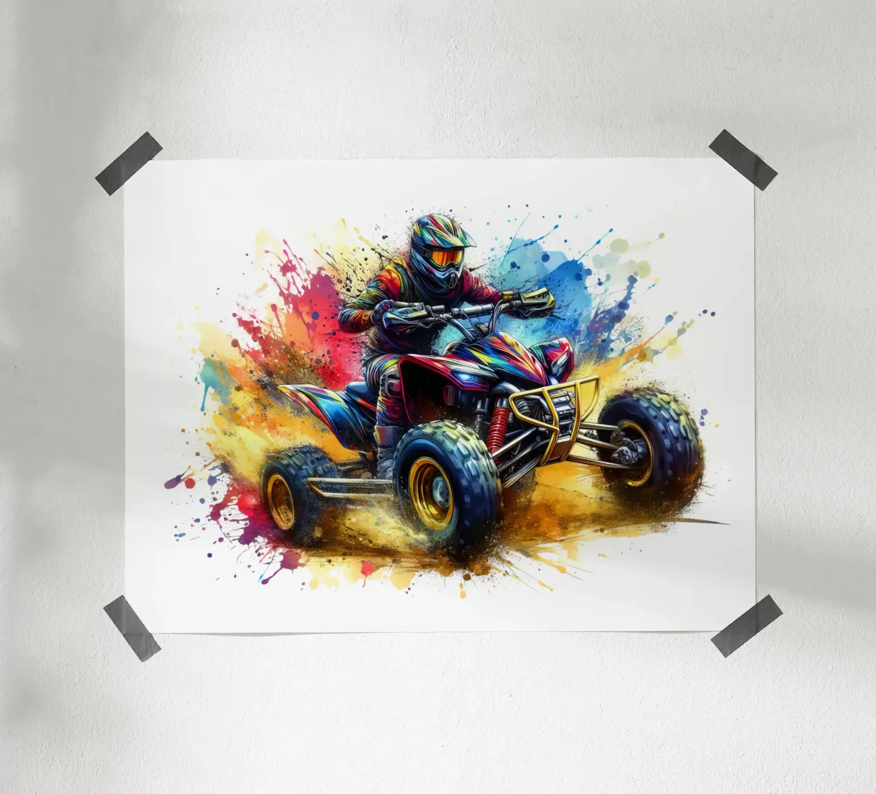 pilota di quad-ATV da corsa poster da 🎁 ARTVI-SHOP