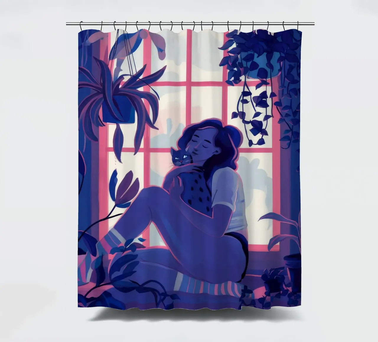 Solitude dans le violet rideau de douche de Aether Brush