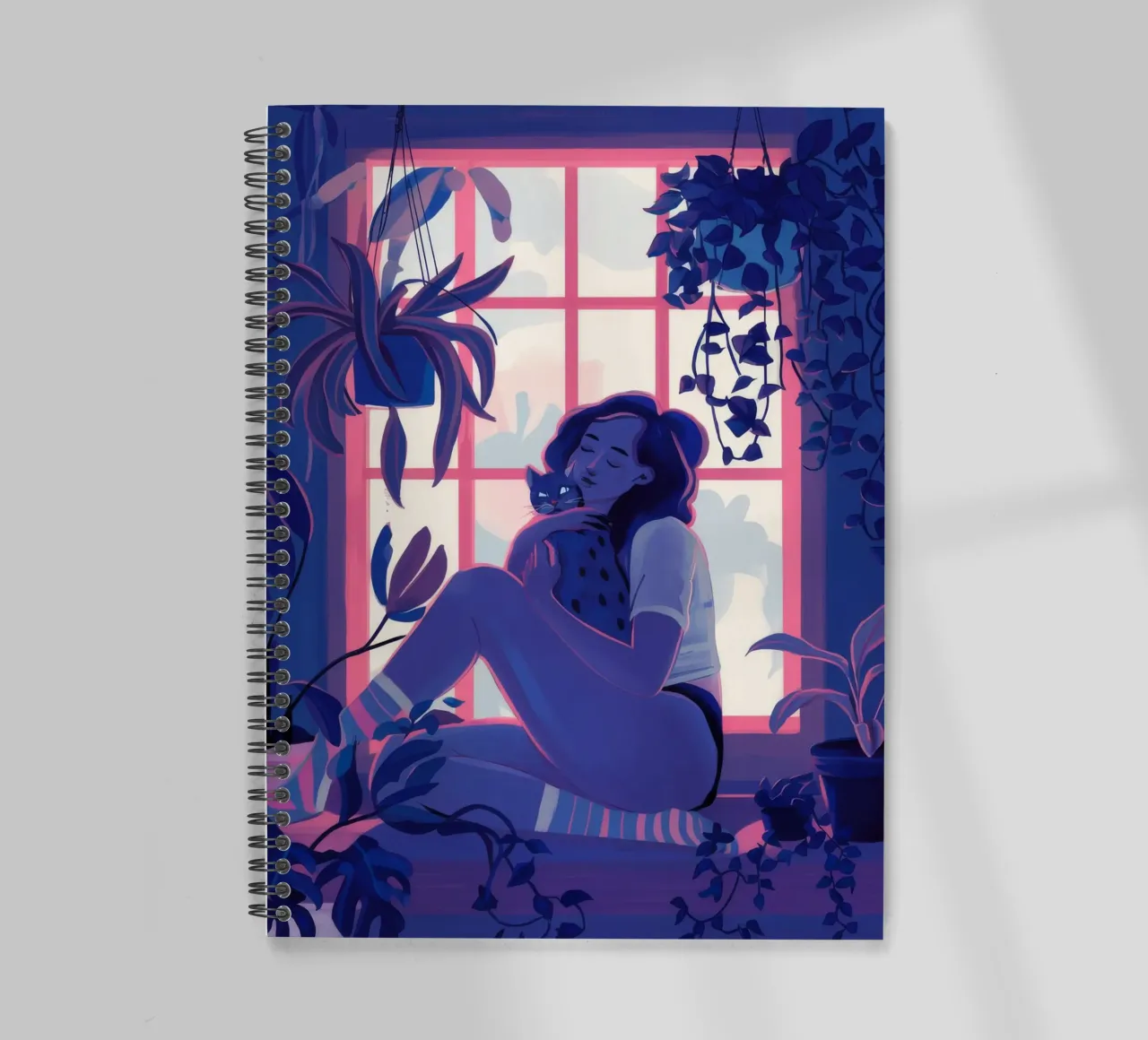 Solitude in Violet spiral notebook by Aether Brush