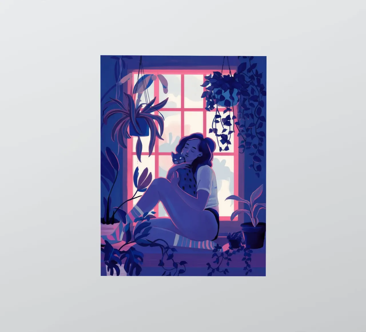 Solitude in Violet sticker by Aether Brush