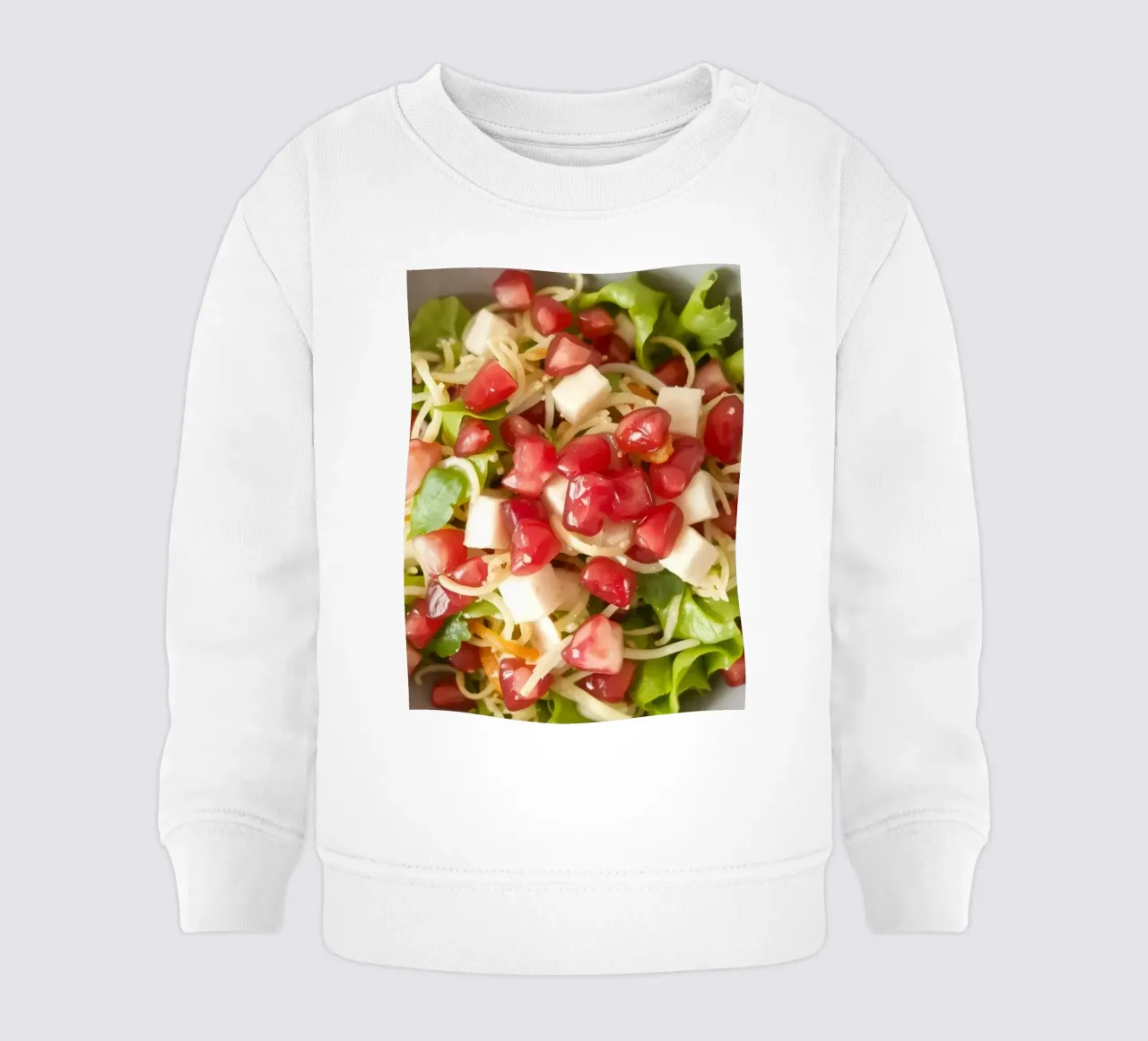 Insalata fresca con lattuga, pomodori, formaggio e melograno felpa neonato da DesignDoodle